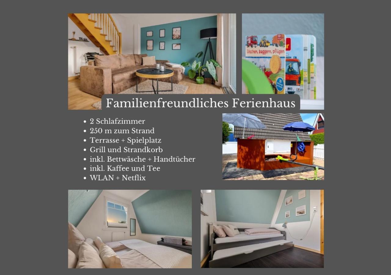 Familienfreundliches Ferienhaus In 5 Min Zum Strand Mit Terrasse Und Kostenlosem Parkplatz クックスハーフェン エクステリア 写真